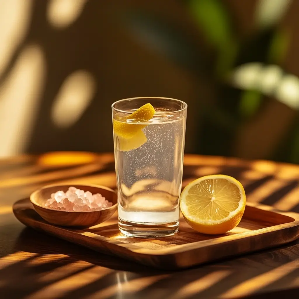 Serving Himalayan salt flush for weight loss.